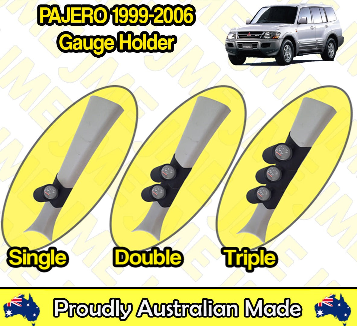 Pillar Pod for Mitsubishi Pajero NM/NP (1999–2006) – Gauge Holder for 52mm & 60mm Gauges