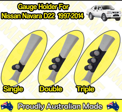 Pillar Pod for Nissan Navara D22 (1997–2014) – Gauge Holder for 52mm & 60mm Gauges