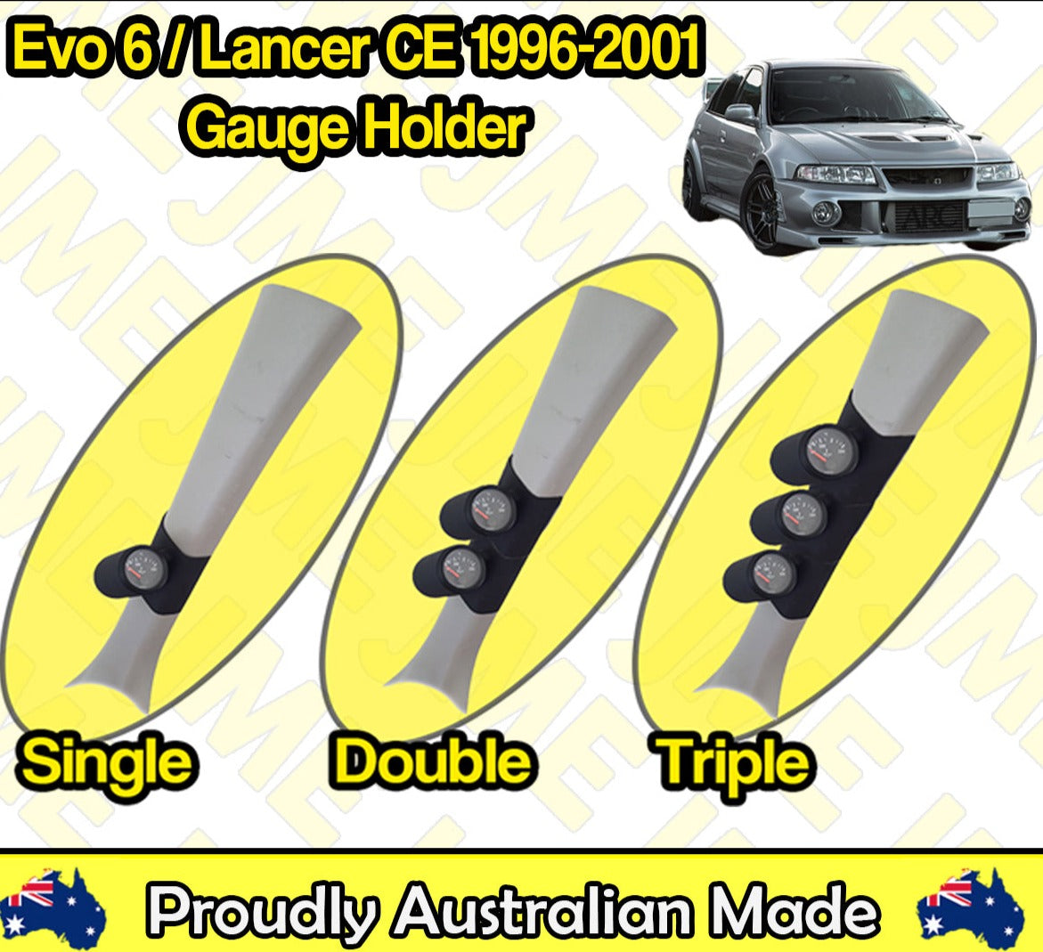 Pillar Pod for Mitsubishi Evo 6 / Lancer CE / Mirage (1996–2001) – Gauge Holder for 52mm & 60mm Gauges