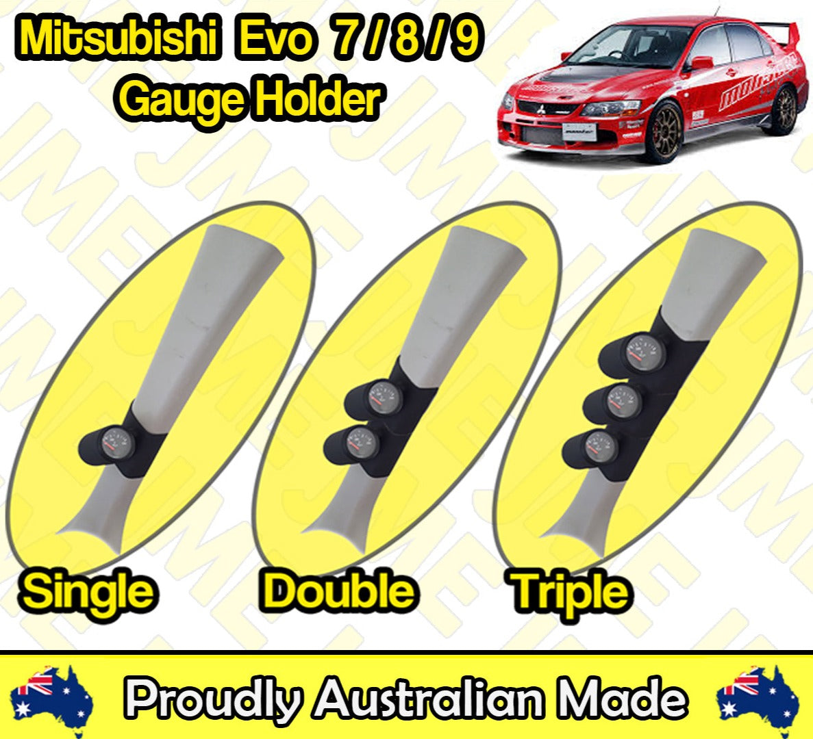 Pillar Pod for Mitsubishi Lancer Evo 7/8/9 (2001–2007) – Gauge Holder for 52mm & 60mm Gauges
