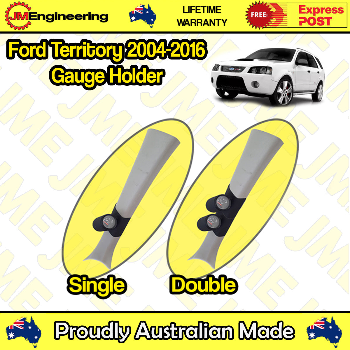 Pillar Pod for Ford Territory (2004–2016) – Gauge Holder for 52mm & 60mm Gauges