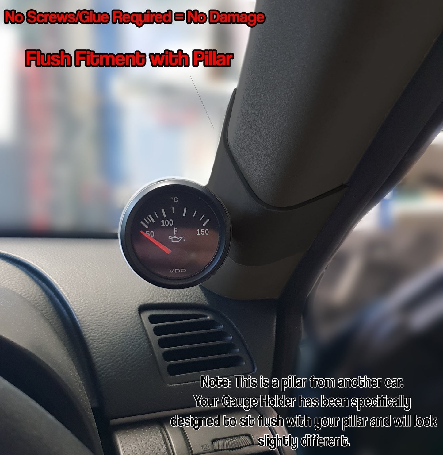 Pillar Pod for Mitsubishi Pajero V20 (1991–1999) – Gauge Holder for 52mm & 60mm Gauges
